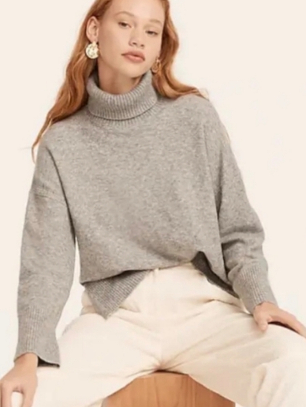 J. Crew Wool Alpaca Turtleneck Sweater Pullover